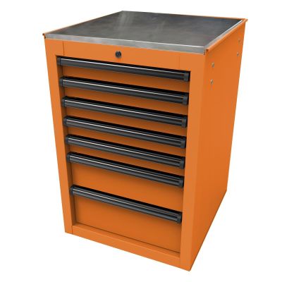 HOMOG08022070 image(0) - Homak Manufacturing RS PRO 22 in. 7-Drawer Side Cabinet, Orange