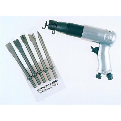 IRT117K image(0) - Ingersoll Rand General Duty Air Hammer 5-Piece Chisel Set, 2000 BPM, 3-1/2" Stroke, 0.69" Bore