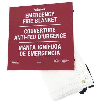 SRWS97457 image(0) - Sellstrom Sellstrom - 100% Fiberglass High Temp Emergency Fire Blanket in Metal Storage Case