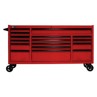 HOMRD04072160 image(0) - Homak Manufacturing 72 in. RS PRO 16-Drawer Roller Cabinet with 24 in. Depth, Red