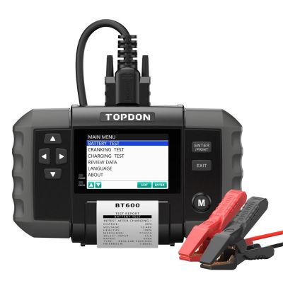 TOPBT600 image(0) - Topdon BT600 - 12V Battery & 12V/24V System Tester w/Built-in Printer