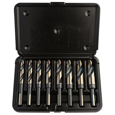 KNK8KK12SP image(0) - KnKut KnKut 8 Piece Step Point 1/2" Reduced Shank Drill Bit Set 9/16"-1" by 16ths