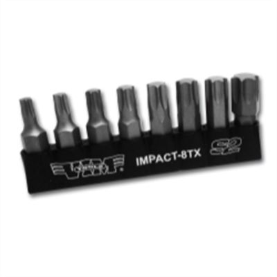 VIMIMPACT-8TX image(0) - VIM Tools TORX, Impact Quality S2 Bit Set, 8 Piece Bits 5/16 Inch Hex Bodies, 1.25L, T25 Thru T55 TORX