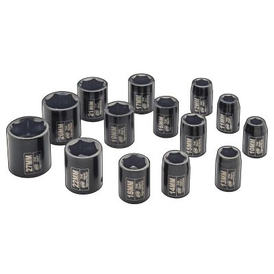 IRTSK4M14 image(0) - Ingersoll Rand 1/2" 14PC METRIC IMPACT SOCKET SET