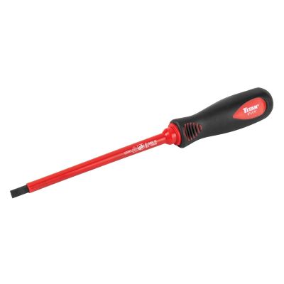 TIT73273 image(0) - Titan Insulated Screwdriver Slotted 1/4 in. x 6 in.