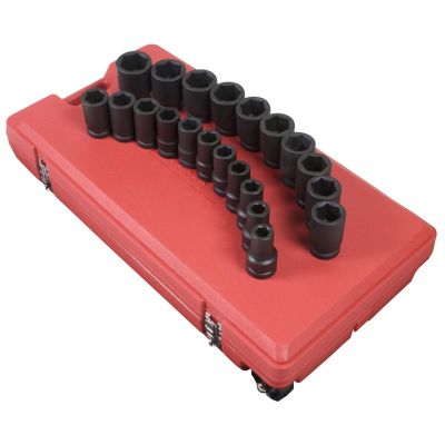 SUN5693 image(0) - Sunex 1" Drive 21 Piece SAE Deep Impact Socket Set