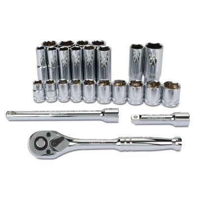 TIT68914 image(0) - Titan 25 pc. 3/8 in. Drive Mechanics Metric Socket Set