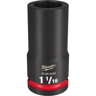 MLW49-66-6340 image(0) - Milwaukee Tool SHOCKWAVE Impact Duty  3/4"Drive 1-1/16" Deep 6 Point Socket