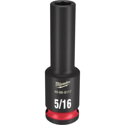 MLW49-66-6117 image(0) - Milwaukee Tool SHOCKWAVE Impact Duty  3/8"Drive 5/16" Deep 6 Point Socket