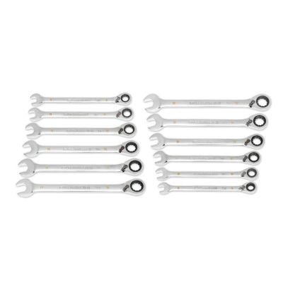 KDT86627 image(0) - Gearwrench 12 Pc. 90-Tooth 12 Point Metric Reversible Ratcheting Wrench Set