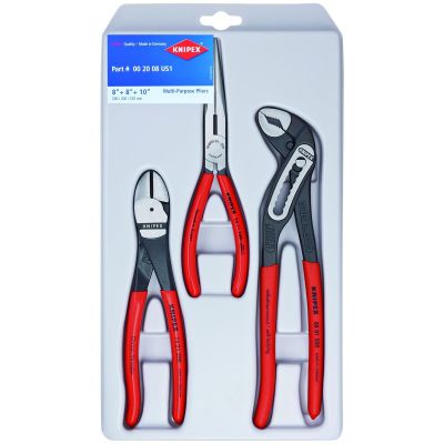 KNP267488 image(0) - KNIPEX PLIER SET 3PC LONG NOSE,DIAG CUTT,ALLIGATOR