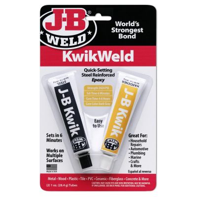 JBW8276 image(0) - J B Weld J-B Weld 8267 SteelStik Steel Reinforced Epoxy Putty Stick - 2 oz.