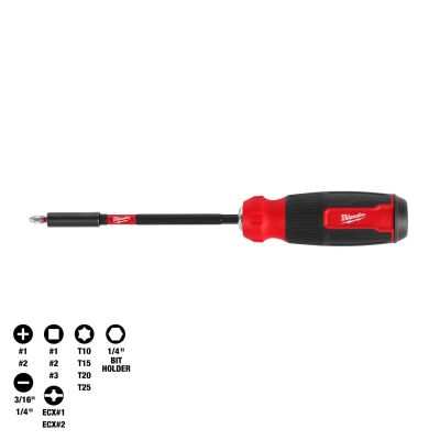 MLW48-22-2915 image(0) - Milwaukee Tool 14-in-1 Multi-Bit Screwdriver W/ SHOCKWAVE Impact Duty Bits