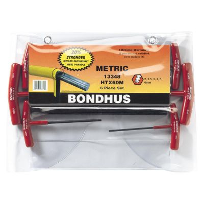 BND13348 image(0) - Bondhus Corp. 6pc Set Graduated T-Hnds 2-6M