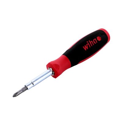 WIH77890 image(0) - Wiha 6inOne Multi-driver w/  4 essential screwdriver and 2 nut driver tip profiles