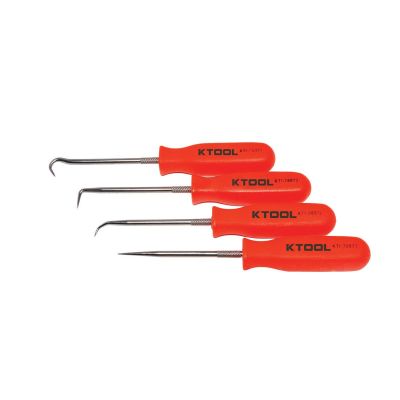 KTI70070 image(0) - K Tool International PICK SET 4 PC. NEON ORANGE