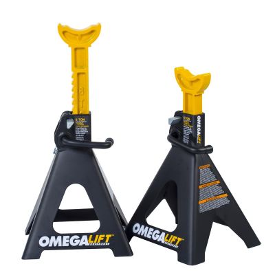 OME32068 image(0) - Omega 6 ton double locking ratchet style jack stands