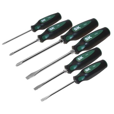 SKT86336 image(0) - S K Hand Tools 6-Piece Cushion Grip Automotive Screwdriver Set