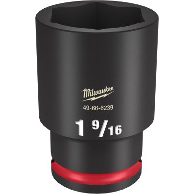 MLW49-66-6239 image(0) - Milwaukee Tool SHOCKWAVE Impact Duty  1/2"Drive 1-9/16" Deep 6 Point Socket