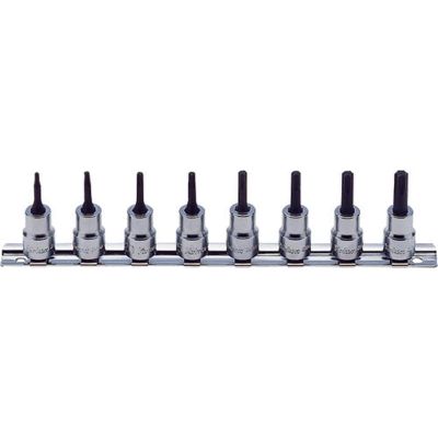 KKNRS3025-8-L38 image(0) - Ko-ken USA RS3025/8-L38 3/8 Sq. Dr. 8 Piece TORXÂ® Bit Socket set T10-T45