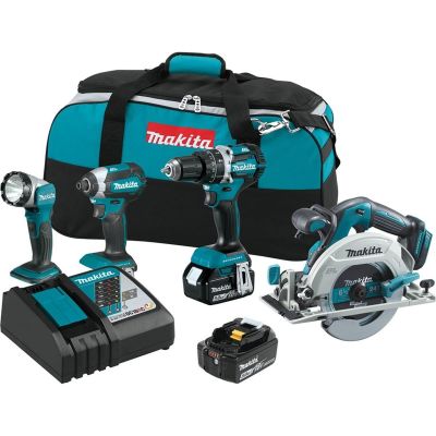 MAKXT446T image(0) - Makita 18V LXT Lithium-Ion 4-Pc. Combo Kit (5.0Ah)