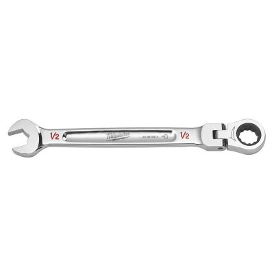 MLW45-96-9814 image(0) - Milwaukee Tool 1/2" Flex Head Ratcheting Combination Wrench