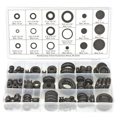 KTI00091 image(0) - K Tool International 125-pc Grommet Assortment Kit