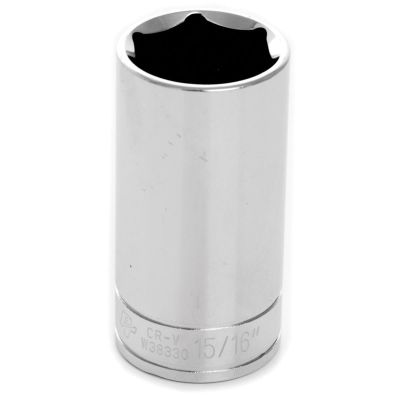 WLMW38330 image(0) - Wilmar Corp. / Performance Tool 3/8" Dr 6pt Deep Socket 15/16"