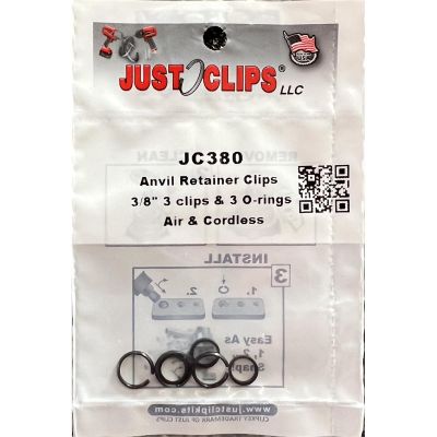 JSC380-12 image(0) - Just Clips 12PACK 3/8 ANVIL RETAINER CLIP REFILL KIT