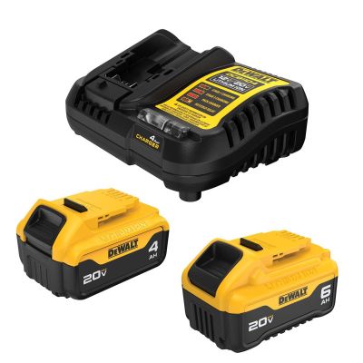 DWTDCB246CK image(0) - DeWalt 20V MAX Lithium-Ion 6.0Ah, 4.0Ah Battery and Charger Starter Kit