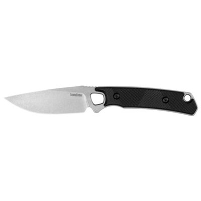 KER2048 image(0) - Kershaw Steppe Drop Point Fixed Blade Field Knife with Polypropylene Sheath - Black/Gray