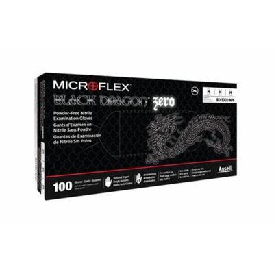 MFXBD1005NPF-XXL image(0) - Microflex BLACK DRAGON ZERO PF NITRILE EXAM GLOVES XXL