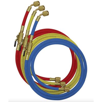 MSC90262-72 image(0) - Mastercool CHARGING HOSES W/BUILT-IN MANUEL SHUT-OFF VALVE