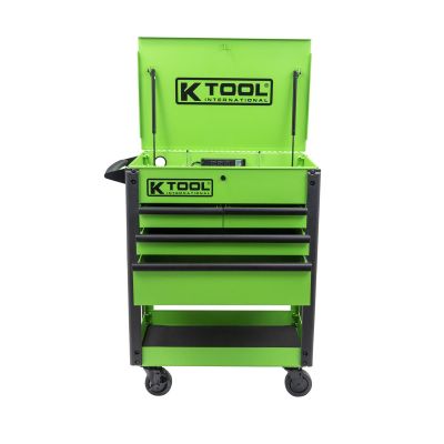 KTI75121 image(0) - K Tool International Service Cart 35 in. Premium 4 Drawer 500 lb. (Matte Neon Green)