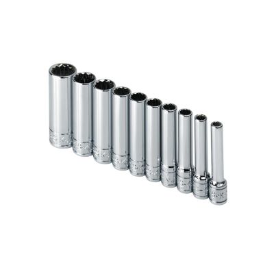 SKT4950 image(0) - S K Hand Tools SOCKET SET 1/4IN. DRIVE 10PC SAE DEEP 12 POINT