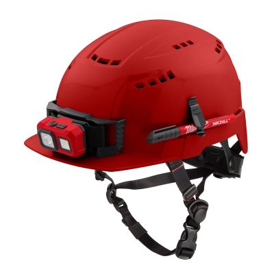 MLW48-73-1328 image(0) - Milwaukee Tool BOLT Red Front Brim Vented Safety Helmet (USA) - Type 2, Class C