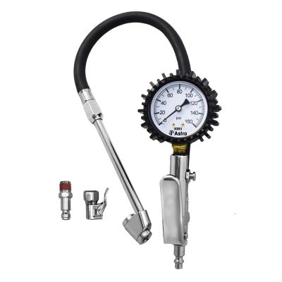 AST3083 image(0) - Astro Pneumatic 2.5" Dial Tire Inflator with Locking & Dual Chucks