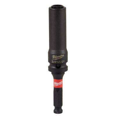 MLW49-66-5119 image(0) - Milwaukee Tool Shockwave Lineman's 12PT  3/8"& 1/2"  2-in-1 Socket