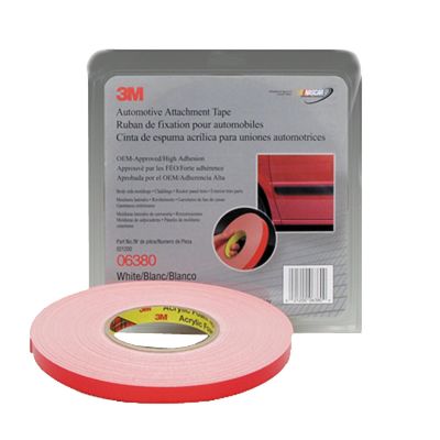 MMM6380 image(0) - 3M FOAM DOUBLE SIDED TAPE 1/2 X 20YD (WHITE)