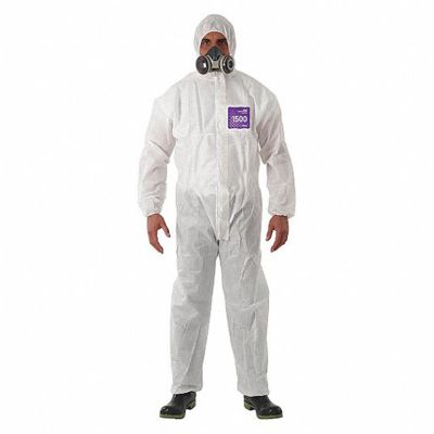 ASLWH15-S-92-101-09 image(0) - Ansell ALPHATEC 681500 SERGED HOODED COVERALL SIZE 5XL