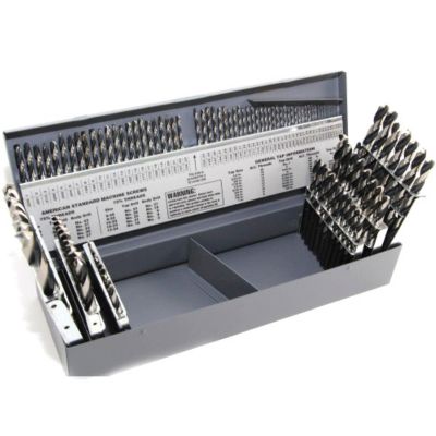 KNK115KK5 image(0) - KnKut KnKut 115 Piece Jobber Length Drill Bit Set Numbers, Letters, Fractions