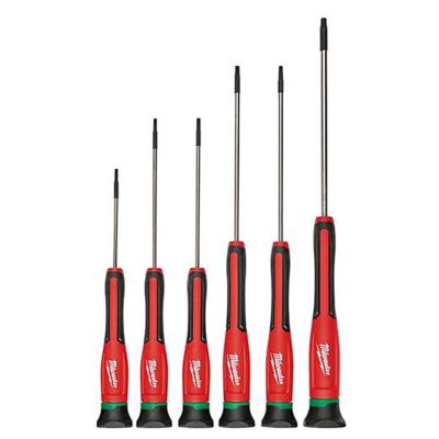 MLW48-22-2610 image(0) - Milwaukee Tool 6 PC TORX Precision Screwdriver Set w/ Case