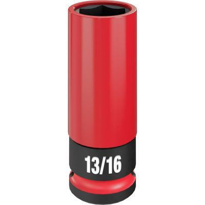 MLW49-66-7811 image(0) - Milwaukee Tool SHOCKWAVE Impact Duty 1/2 Drive 13/16" SAE Lug Nut Wheel Socket