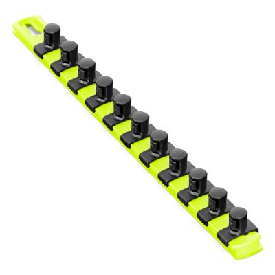 ERN8439HV image(0) - Ernst Mfg. 13” Socket Organizer with 11 Twist Lock Clips - HI-VIZ - 1/2”