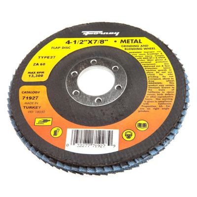 FOR71927 image(0) - Forney Industries Flap Disc, Type 27, 4-1/2 in x 7/8 in, ZA60