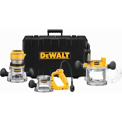 DWTDW618B3 image(0) - DeWalt 2-1/4 HP 3 Base Router Kit