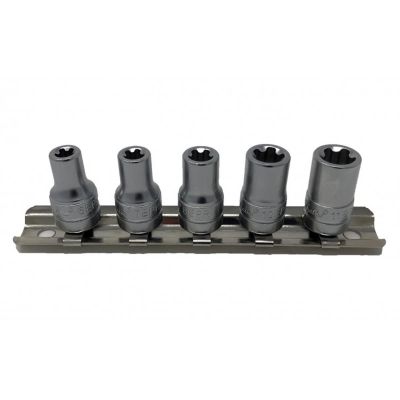 CTA5064 image(0) - CTA Manufacturing 5 Piece 5 Pt Torx Plus Socket Set - 1/4 Inch Drive