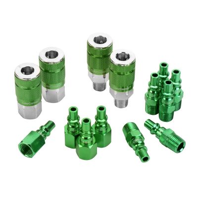 LEGA71458B image(0) - Legacy Manufacturing B 14-Piece 1/4 in. Green Coupler & Pl