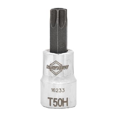 MAY16233 image(0) - Mayhew Mayhew T50H Tamper Torx® Short Insert Socket Bit, 3/8-Inch Drive