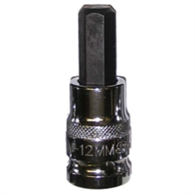 VIMHM-12MM image(0) - VIM Tools 12 mm Hex Bit, Chrome 1/2 Inch Square Drive Bit Holder